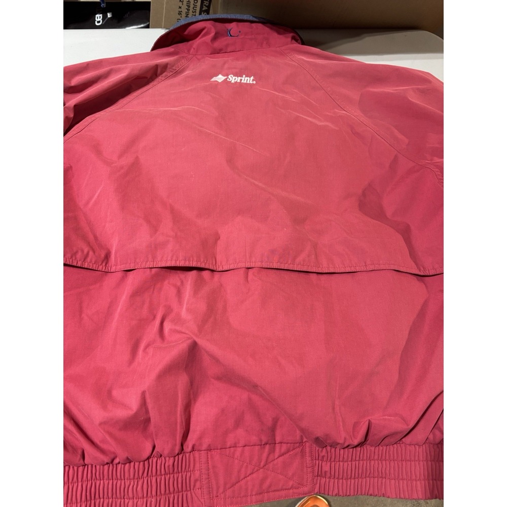 Luna Pier Men's‎ Sz XL Vintage ( SPRINT LOGO )  Red Lightweight Jacket - Picture 5 of 7